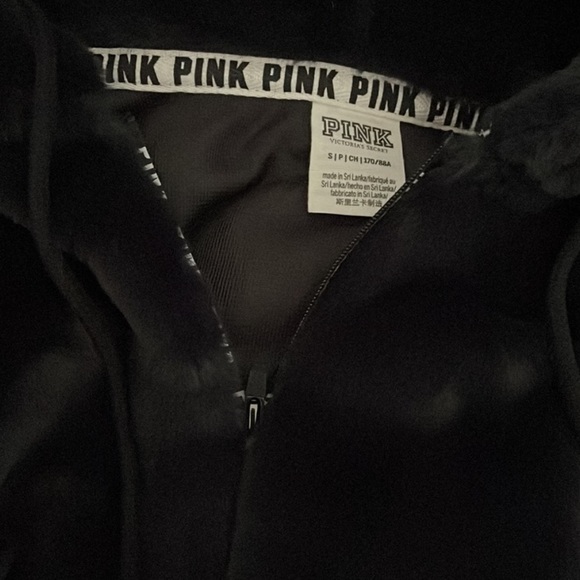 PINK Velvety Soft Faux Fur Half Zip Hoodie - Picture 4 of 6